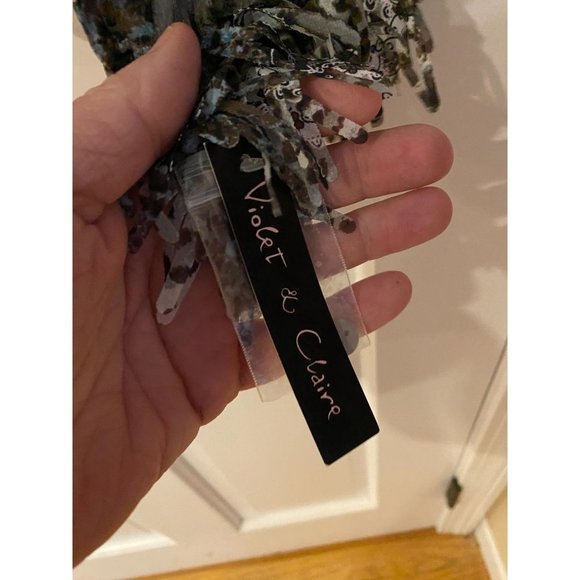 Violet & Claire Fringe Front blouse in size S in Cheetah/Floral Print NWT - Picture 6 of 6